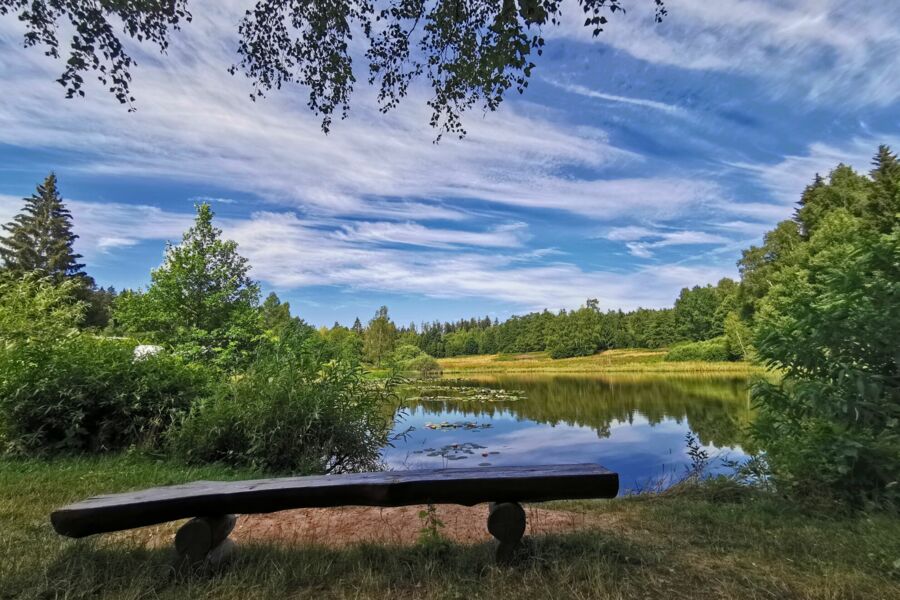 Angelteich auf dem Campingplatz Paulfeld