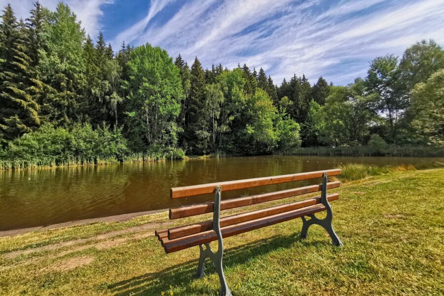 Badeteich auf dem Campingplatz Paulfeld